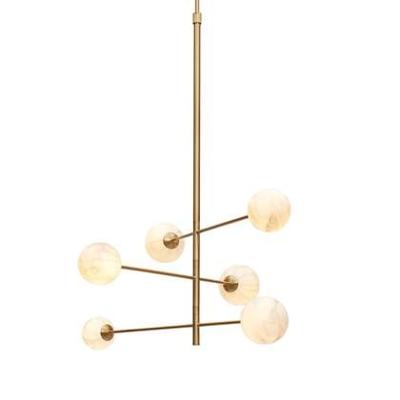 its about RoMi Hanglamp 'Carrara' 6-lamps, Marmerlook, kleur Wit