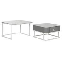 Hoofdtafel Home ESPRIT Wit 70 x 70 x 45 cm - thumbnail