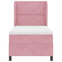 Boxspringbed met matras Roze 200 x 100 cm Polyester - thumbnail