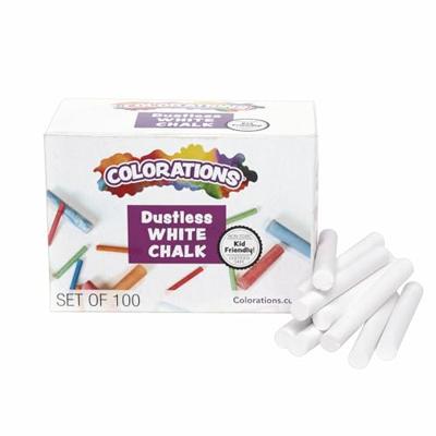 Colorations - wit stofloos krijt, 100st.