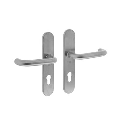 Deurkr.Rond schild PC 72 mm rvs geborst.