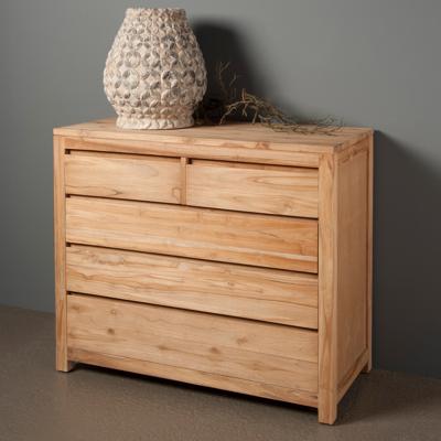 Tower Living Ladekast 'Corona' Teak met 5 laden Tower Living Ladekast 'Corona' Teak met 5 laden