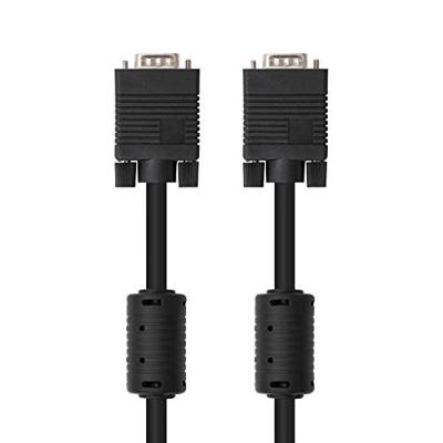 NanoCable 10.15.0110 SVGA-kabel met ferriet, voor monitor, projector en pc, HDB15/M-HDB15/M, zwart, 10 m
