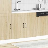 Spoelbakonderkast Kalmar 80x46x81,5cm bewerkt hout sonoma eiken - thumbnail