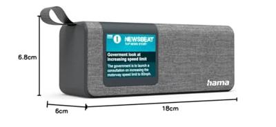 Hama Digitale Radio DR200BT FM/DAB/DAB+/Bluetooth/accuvoeding