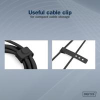 Digitus USB-C-kabel USB 4.0 USB-C stekker 1.00 m Zwart (mat) Uitstekende verouderingseigenschappen, Flexibel, Flexibele binnenader, Bestand tegen wisselende - thumbnail