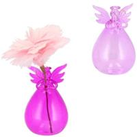 Daan Kromhout Vaas hanger sparkly angel fuchsia/roze 12 cm 2 assorti | 12 stuks - thumbnail