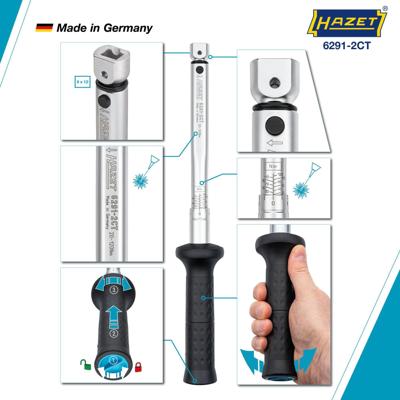 HAZET Momentsleutel 6291-2CT - Draaimomentbereik min-max: 20 - 120 Nm - Nauwkeurigheid: 2% - 9 x 12 mm insteekvierkant hol - Lengte: 389 mm HAZET Momentsleutel 6291-2CT - Draaimomentbereik min-max: 20 - 120 Nm - Nauwkeurigheid: 2% - 9 x 12 mm insteekvierkant hol - Lengte: 389 mm