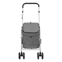 Hondenwagen inklapbaar 100x49x96 cm linnenstof grijs - thumbnail