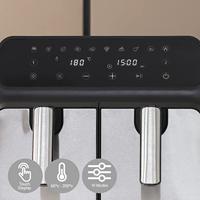 Airfryer InnovaGoods Fryinn Double 8000 Zwart 3400 W 8 L Roestvrij staal - thumbnail