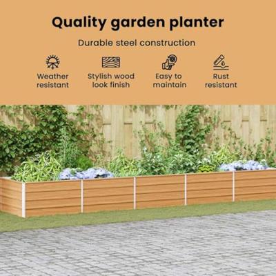 Verhoogde plantenbak Licht Bruin 400 x 80 x 45 cm