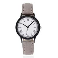 LGT Quartz horloge grijs met zwarte kast en witte wijzerplaat - thumbnail