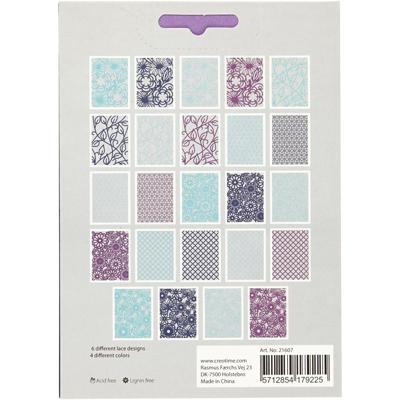 Creativ Company Kartonblok, a6, vel 104x146 mm, 200 gr, blauw, lichtblauw, donkerblauw, paars, 24 stuk/ 1 doos Creativ Company Kartonblok, a6, vel 104x146 mm, 200 gr, blauw, lichtblauw, donkerblauw, paars, 24 stuk/ 1 doos