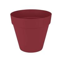 Bloempot - Elho - Loft Urban Round - Wheels 50 - Rood - L 49 x B 48,5 x H 45 cm - Buiten - 100% gerecycled - thumbnail