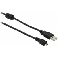 Delock USB-kabel USB 2.0 USB-A stekker, USB-micro-B stekker 2.00 m Zwart 82335 - thumbnail
