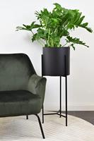 LOFT42 Joy Plantenbak Rond - Metaal - Mat Zwart - thumbnail