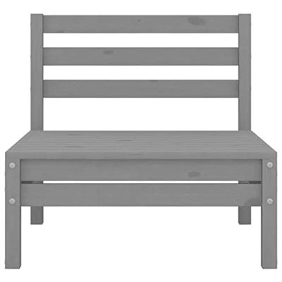 3-delige Loungeset massief grenenhout grijs 3-delige Loungeset massief grenenhout grijs