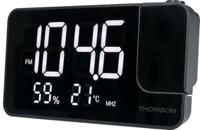 THOMSON Wekkerradio met CP100T-projectie, temperatuur- en vochtigheidsweergave, 20 FM-zenders, tijdsaanduiding op batterij - thumbnail