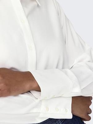 Only Onlberit Life L/s Shirt Wvn Blouse Snow White