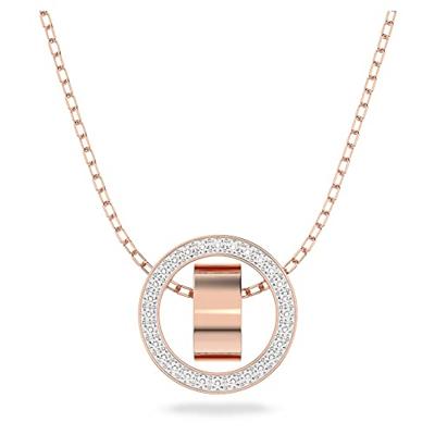 Swarovski 5636500 Ketting Hollow Circle rosekleurig-wit 75 cm - thumbnail
