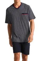 Gotzburg Shortama Manhattan blauw V-hals - thumbnail