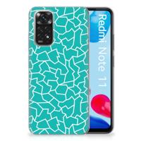 Xiaomi Redmi 10 | Redmi Note 11 4G | Hoesje maken | Cracks Blue - thumbnail