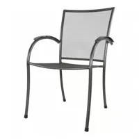 Nordic Tuinstoel stapelbaar grijs - thumbnail