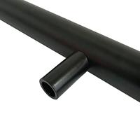 Trapleuning blind zwart rond 45 mm 200 cm - thumbnail