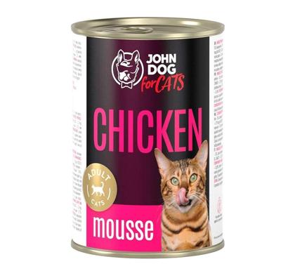 JOHN DOG For cats Chicken Mousse - nat kattenvoer - 400g