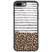 iPhone 8 Plus/7 Plus glazen hardcase - Leopard lines - thumbnail