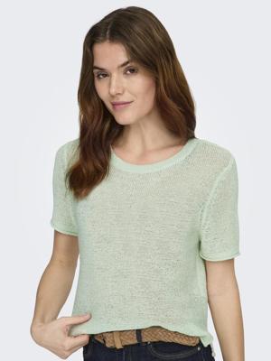 Only Onlsunny S/s Pullover Knt Noos Trui Korte Mouw Green Lily