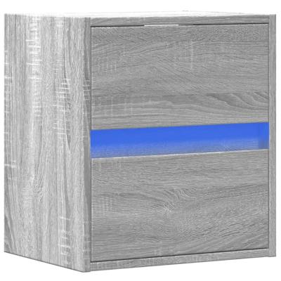 Tv-wandmeubel met LED-verlichting 180x31x45 cm grijs sonoma