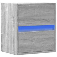 Tv-wandmeubel met LED-verlichting 180x31x45 cm grijs sonoma - thumbnail