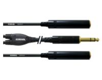CORDIAL 0,3 M REAN JACKPLUG 6,3 MM/2X JACKPLUG 6,3 MM BUS - thumbnail