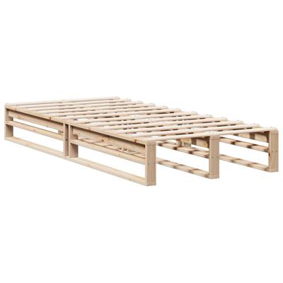 Bed met boekenkast zonder matras massief grenenhout 90x200 cm - thumbnail
