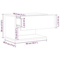 Nachtkastje wandgemonteerd arisanaal eikenkleur - thumbnail