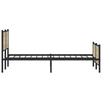 Bedframe zonder matras metaal sonoma eikenkleur 200x200 cm - thumbnail