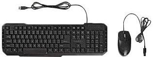 Nedis KBMC100BKUS Set Bedrade Muis En Toetsenbord 800-dpi Muis Us International