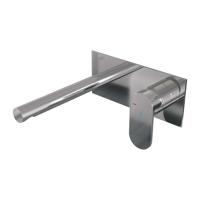 Chrome Edition inbouw wastafelmengkraan met rechte uitloop en afdekplaat - Model C1 chroom - thumbnail