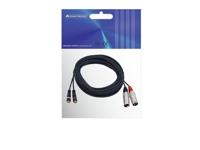 Omnitronic 3022522E XLR Adapterkabel [2x XLR-stekker 3-polig - 2x Cinch-stekker] 6.00 m Zwart - thumbnail