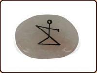 Schijfsteen Engel Aartsengel Gabriël Roze kwarts - thumbnail