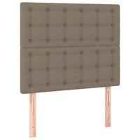 Boxspring met matras stof taupe 100x200 cm - thumbnail
