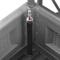 Plantenbak verhoogd met latwerk en zelfbewateringssysteem grijs - thumbnail