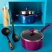 Tefal G804S404 Chefclub Pannenset - Braadpan - Kookpan - Keukenmes - Snijplanken - - thumbnail
