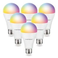 Set van 6 Smart E27 lampen - A65 vorm - 14 Watt 1400 lumen - RGBWW - Wifi & Bluetooth - Bestuurbaar via app - Google Home, Amazon Alexa en Siri - Smart lampen - thumbnail