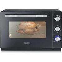 Severin tot 2073 Posable oven xxl met roterende warmte 60 l met pizza -steen en bochten, 2.200 W, 120 min timer, zwart/roestvrij staal - thumbnail