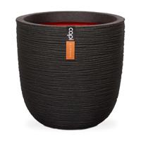 Capi Jardiniere Nature Rib 54 x 52 cm Zwart KBLR935 - thumbnail
