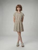 Meisjessweater met fantasie breisel en open zijkanten JONEN zwart, gestreept - thumbnail