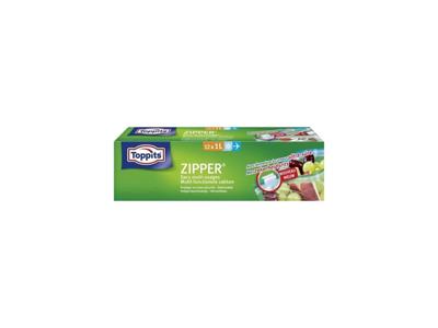Toppits Zipper Multi-Functionele Zakken 1L 12 Stuks