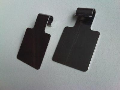 Scanvaantje metaal 25x25mm vr dubbelepen Scanvaantje metaal 25x25mm vr dubbelepen